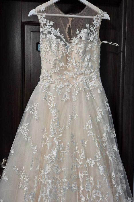 Rochie de mireasă ivory din dantelă, mărimea S