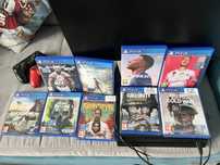 Vand PlayStation 4 Pro + 2 joystick + monitor+jocuri +memorie 2TB =3TB