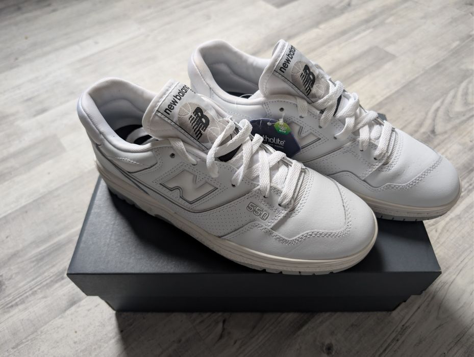 New Balance 550 White & Grey 42.5 Unisex
