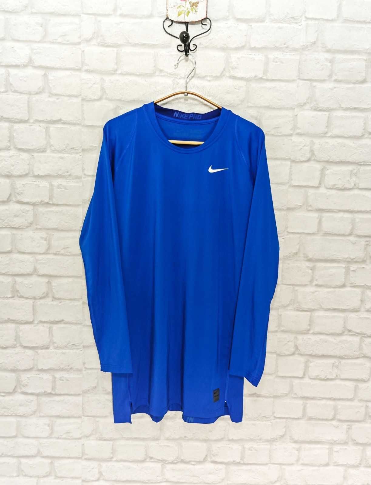 NIKE Pro Оригинална мъжка синя спортна фланелка размер XXL / 2XL