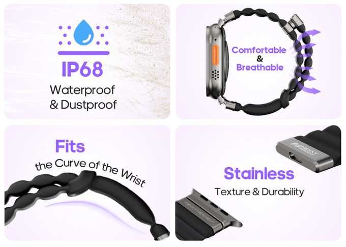 Ремешок (band) на Apple Watch с возможностью зарядки часов USB Type-C