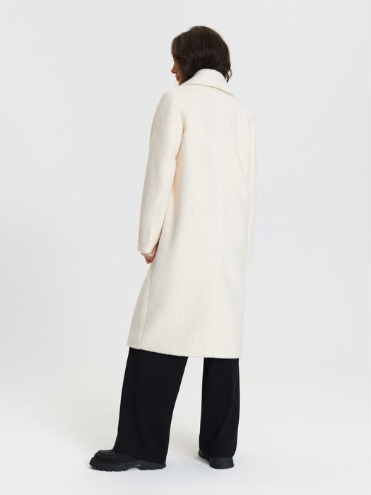 Sinsay палто в телесен цвят с двуредно закопчаване