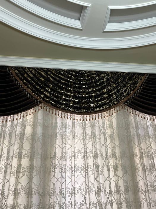 Turkiya matosidan tikilgan parda sotiladi tyuldan tashqari