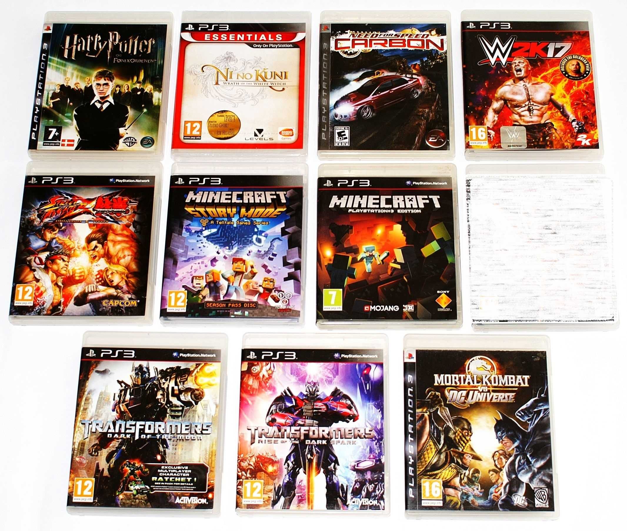 PS3 W2K17, Transformers, Minecraft Story Mode, Mortal или God of War