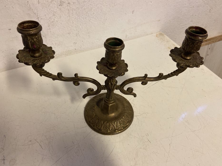 Свещник стар бронз