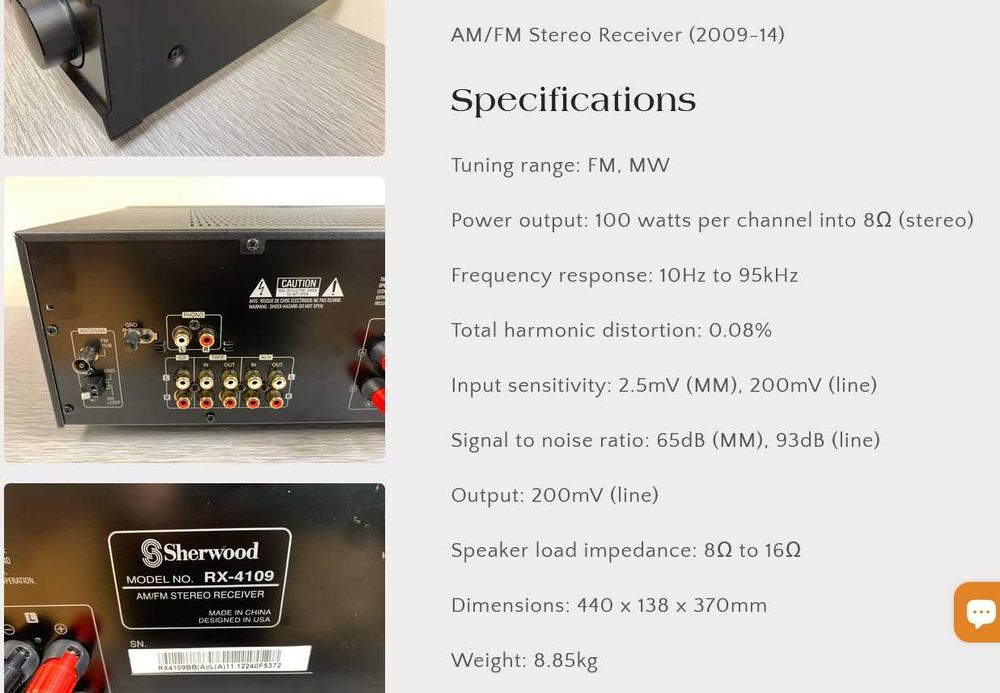 Amplificator SHERWOOD rx-4109