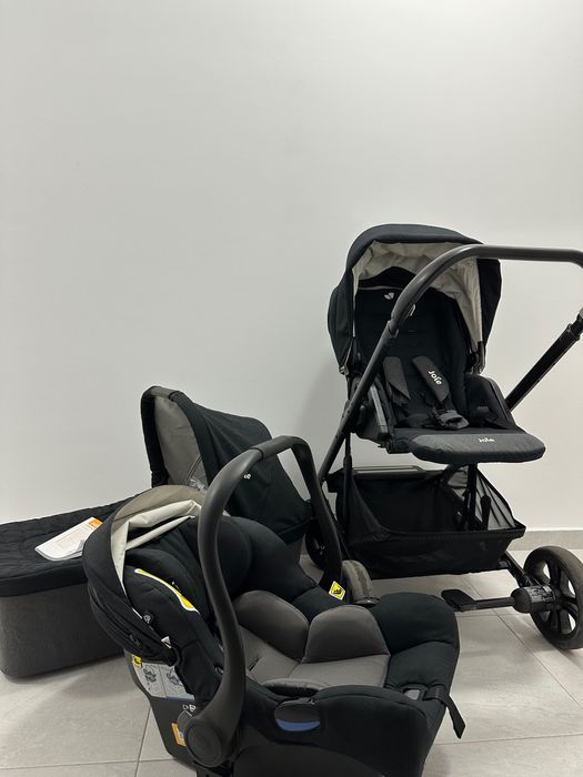 Cărucior 3 în 1 Joie Chrome + scoica i-Gemm