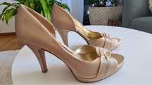 Pantofi Nine West 39 satin nude