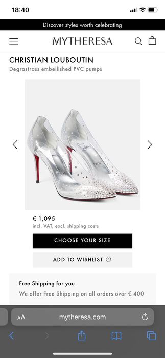 Christian Louboutin Degrastrass PVC noi