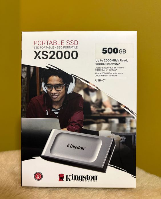 Внешний SSD накопитель Kingston XS2000/500Gb серый