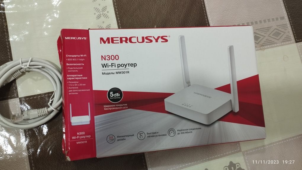 Wi fi router Mercusys ideal yangi