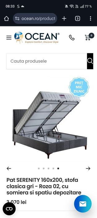 Vând pat rabatabil plus saltea