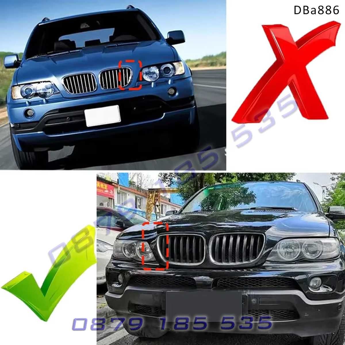 Двойни черни М бъбреци BMW X5 E53 Facelift 04-06 БМВ Е53 ФЕЙС bubreci