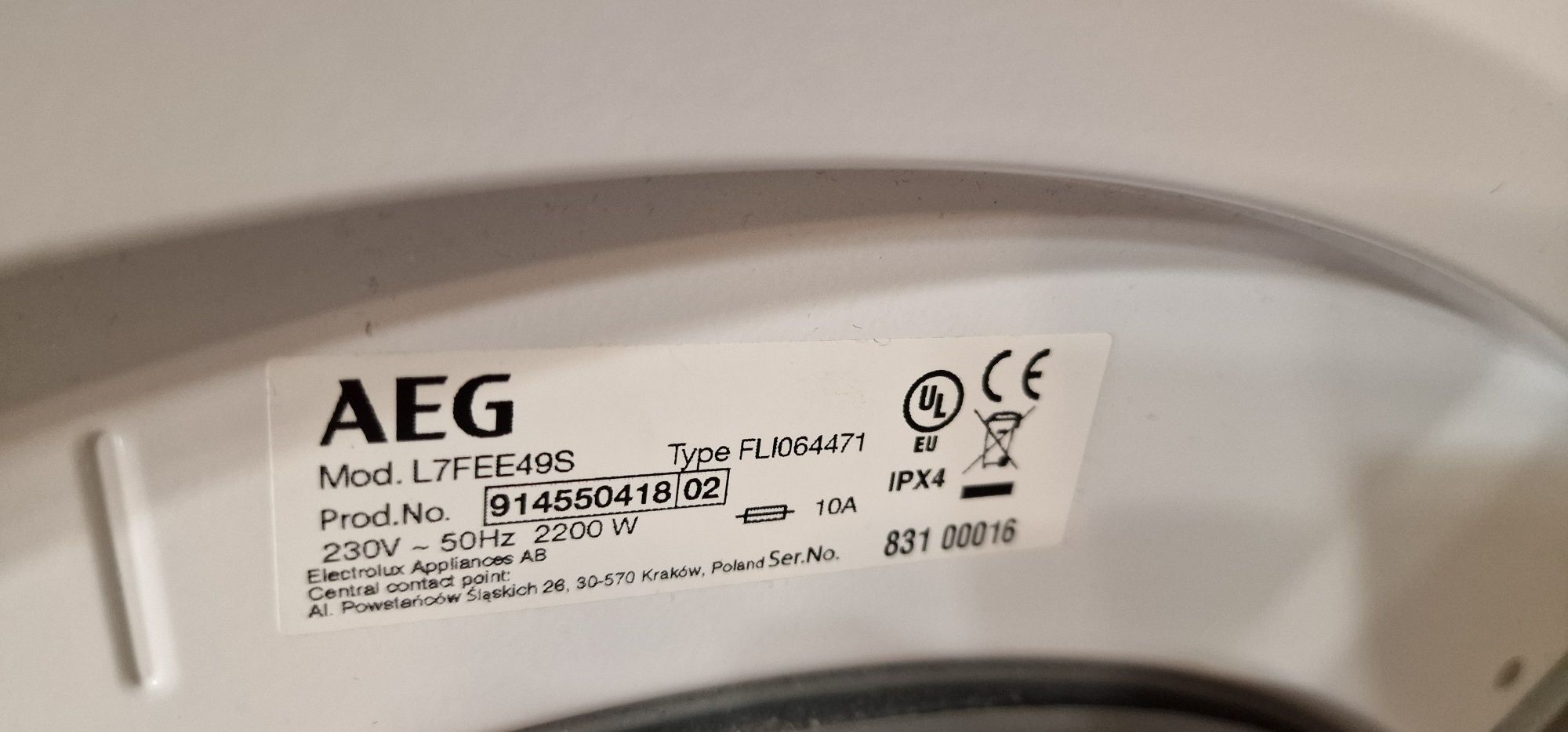 Казан с барабан от AEG 9kg 1400об L7FEE49S !!!ЗА ЛАГЕРИ!!!