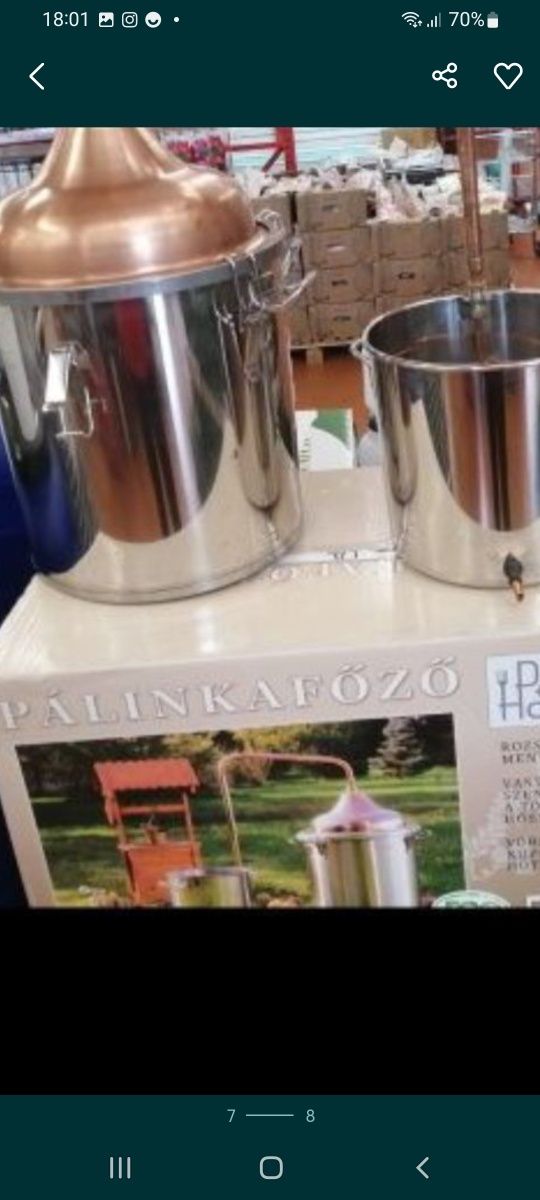 Cazan Țuică/ Pălincă,  complet 50 Litri Ofertă, 50L 2100 lei