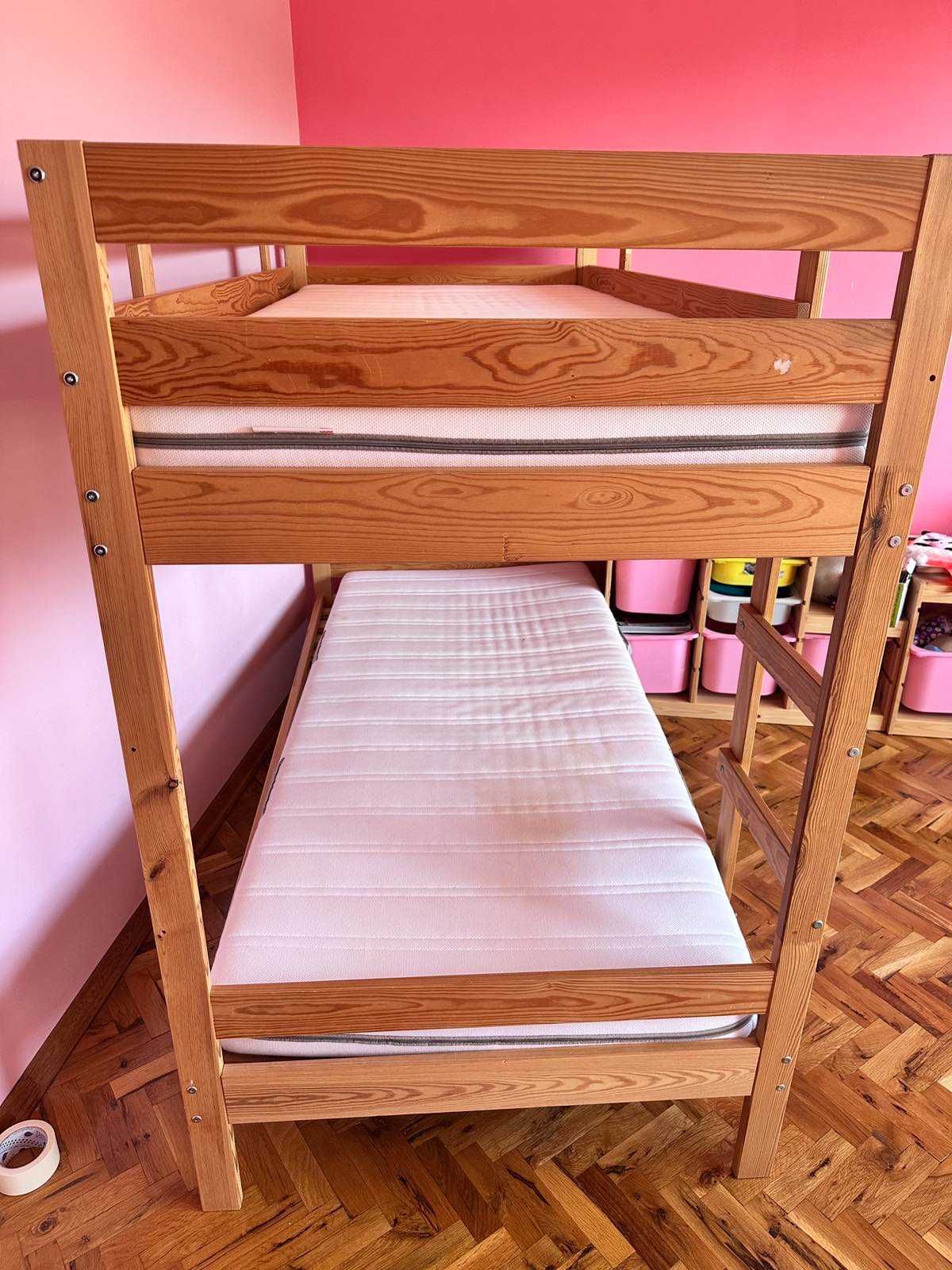 Двуетажно легло от масивна дървесина Икея / IKEA MYDAL