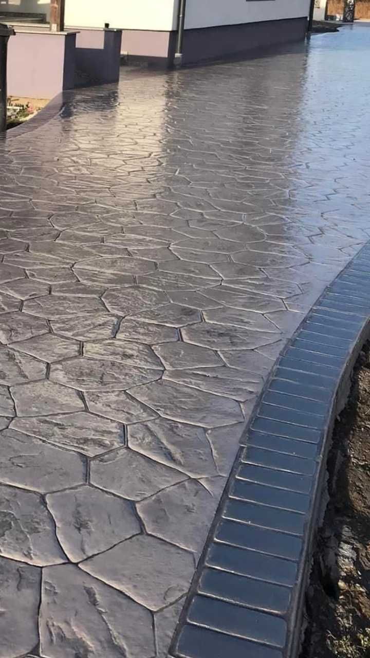# beton amprentat si elicopterizat #pavaj din beton amprentat