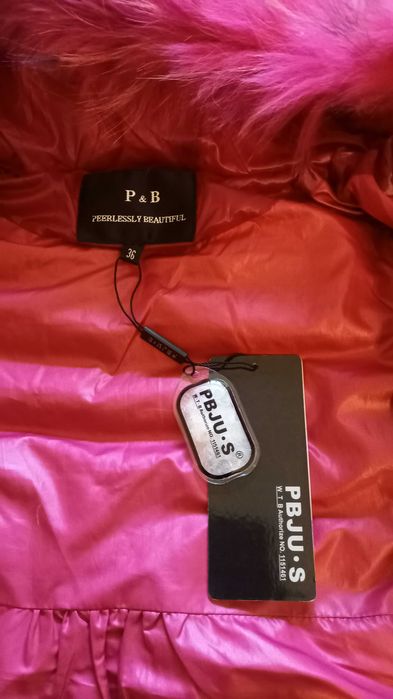 Чисто нови якета от 100% гъши пух с лисица за момиче 9-10 г.