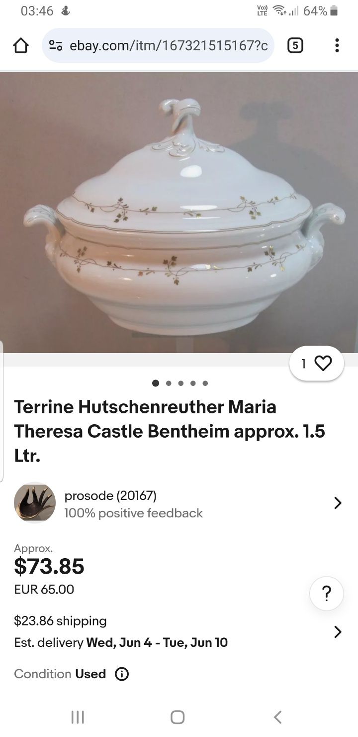 Supieră din portelan,