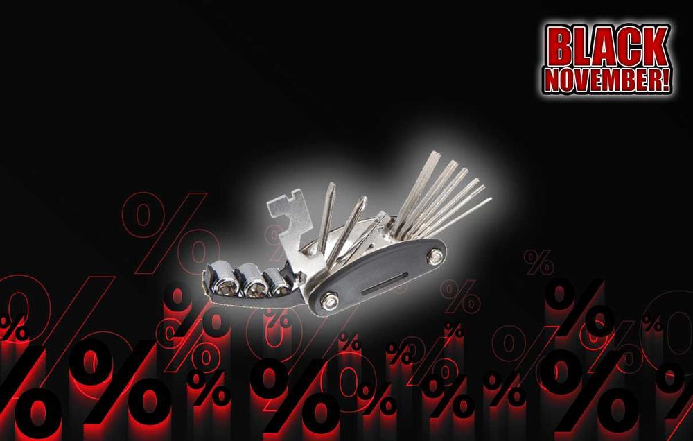 Мултифункционален джобен инструмент 16-в-1 (2бр. за 10лв.) ЧЕРЕН МЕСЕЦ