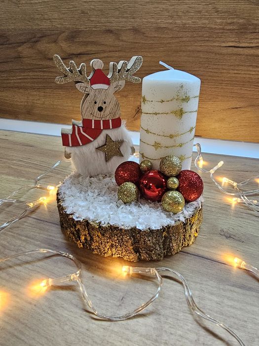 Ръчно изработени коледни свещници