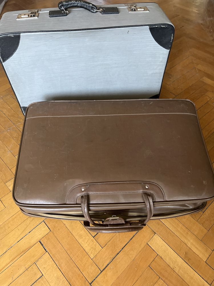 Geamantan valiza vintage decor panza vynil