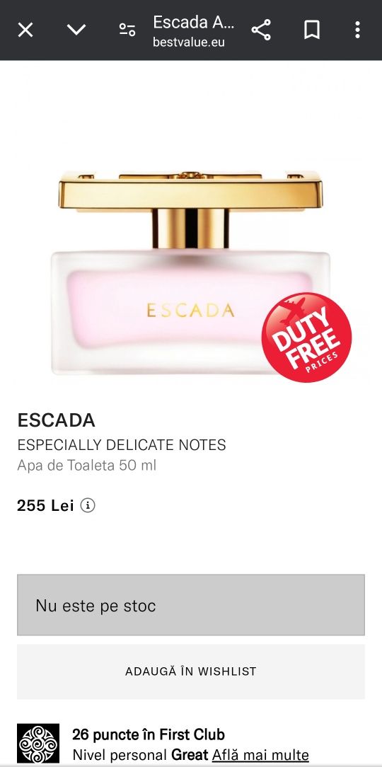 Parfum Escada delicate notes 50 ml