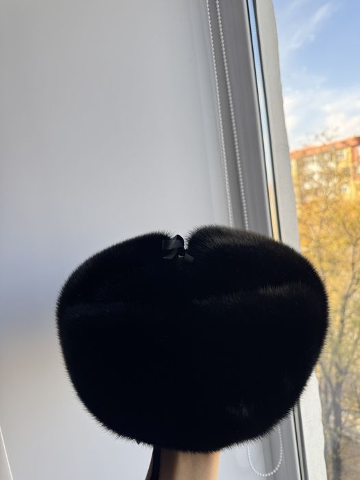 Норковая шапка-ушанка мужская