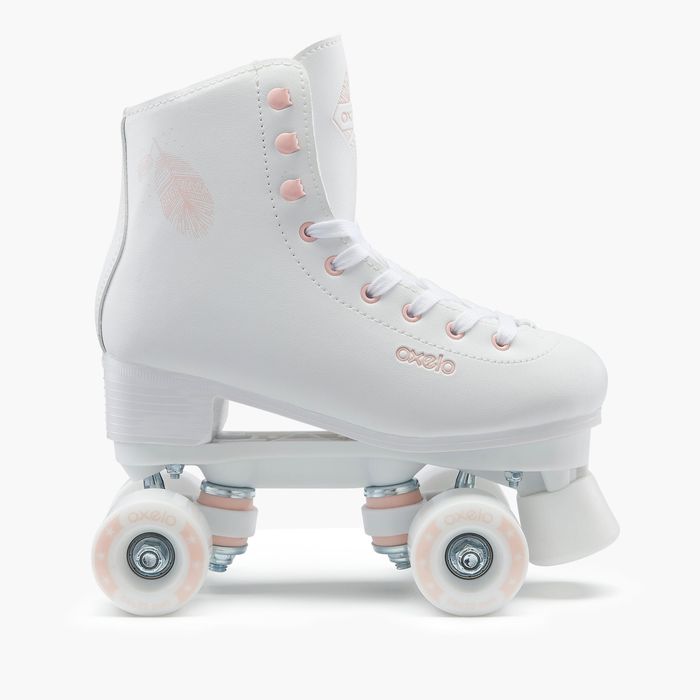 Patine cu rotile Quad 100 Alb - produs resigilat Decathlon