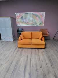 Оранжев диван от плат двойка с функция сън