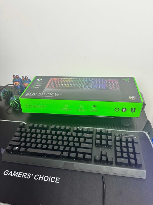 Клавиатура Razer - BlackWidow V3 Tenkeyless, Green, RGB, черна