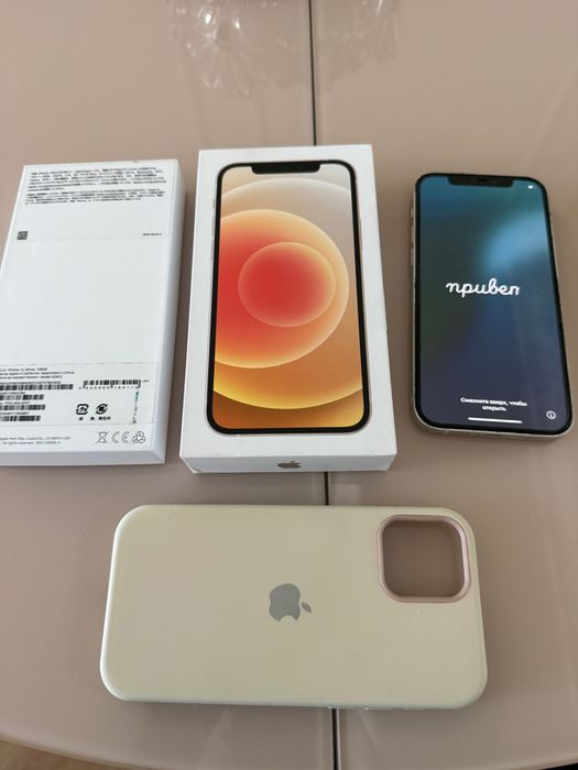 iPhone 12, б/у, 128 Гб белый