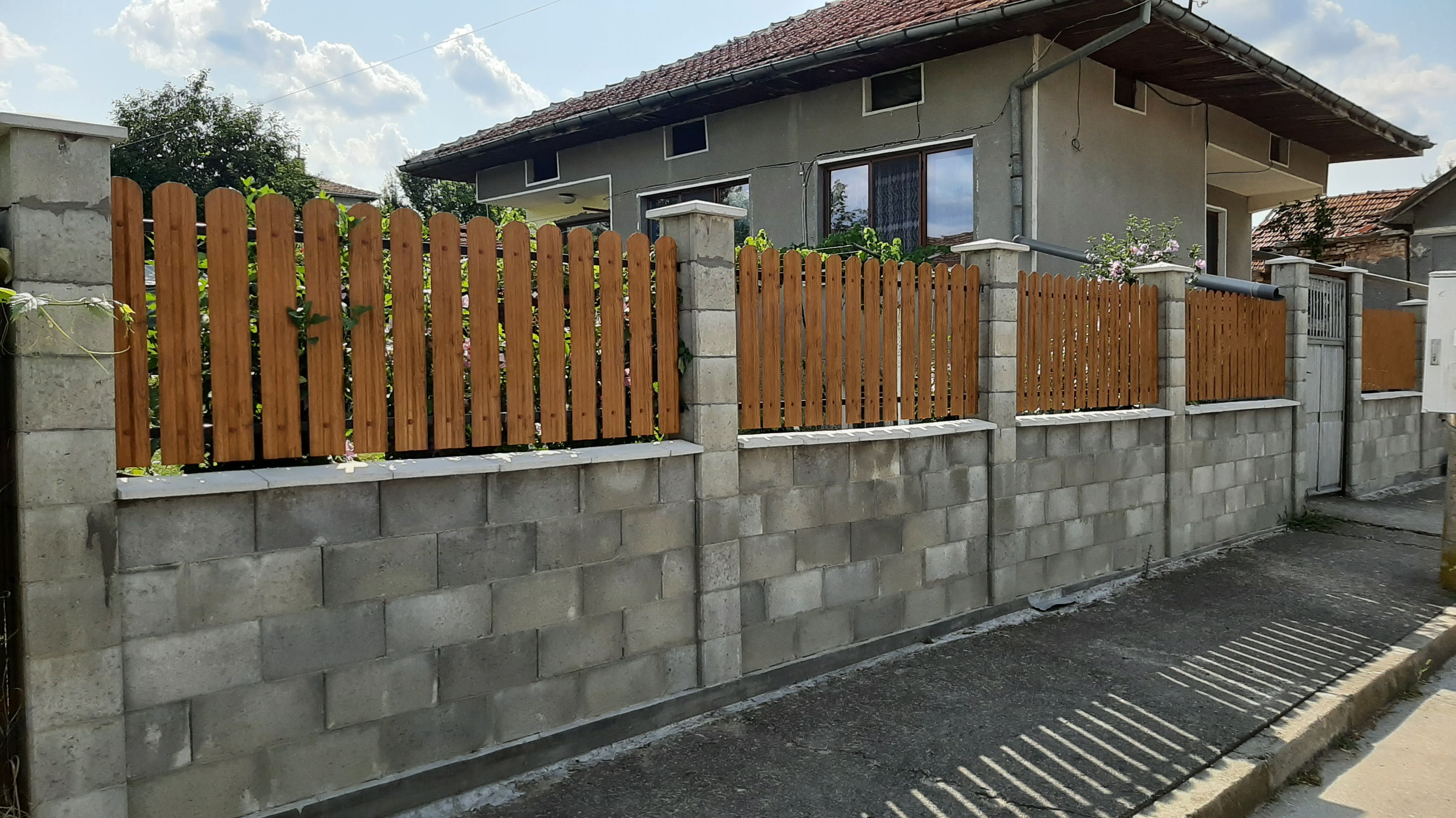 Метална вертикална оградка Класик златен дъб - Оградки БГ