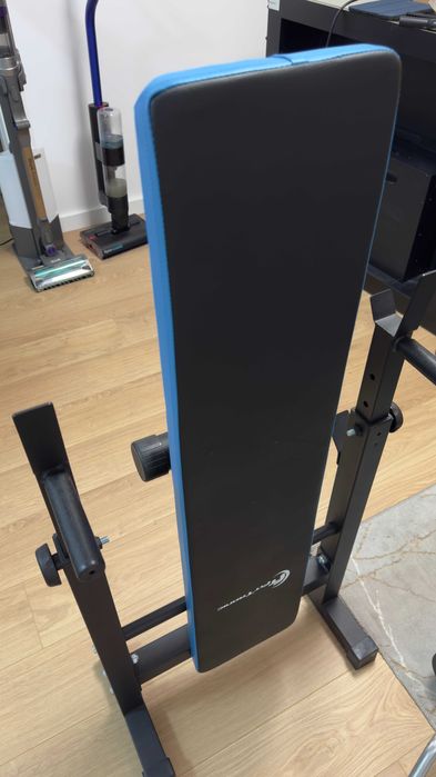 Bancă Pliabilă Fitness + Bară Z Olimpică + 4 Discuri Olimpice (15kg)