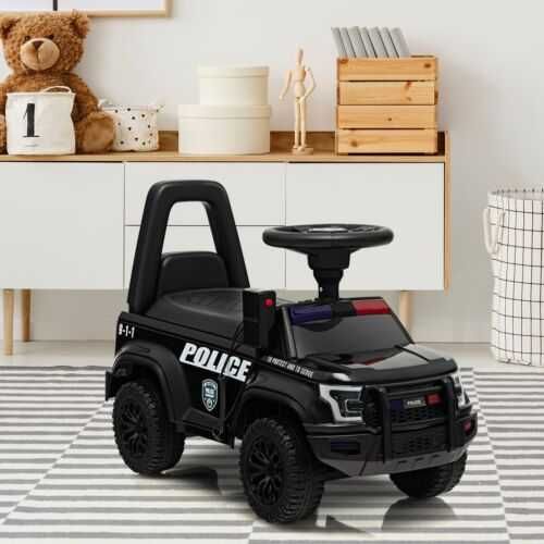 Masinuta electrica de politie BJ993D 30W 6V, cu BT, USB port #Black