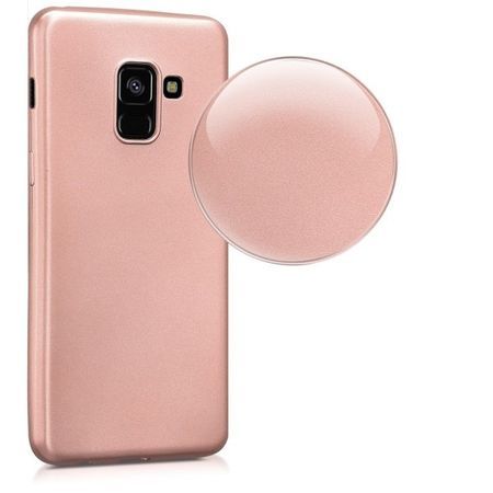 Husa pentru Samsung Galaxy A8 2018, GloMax Perfect Fit, Rose-Gold