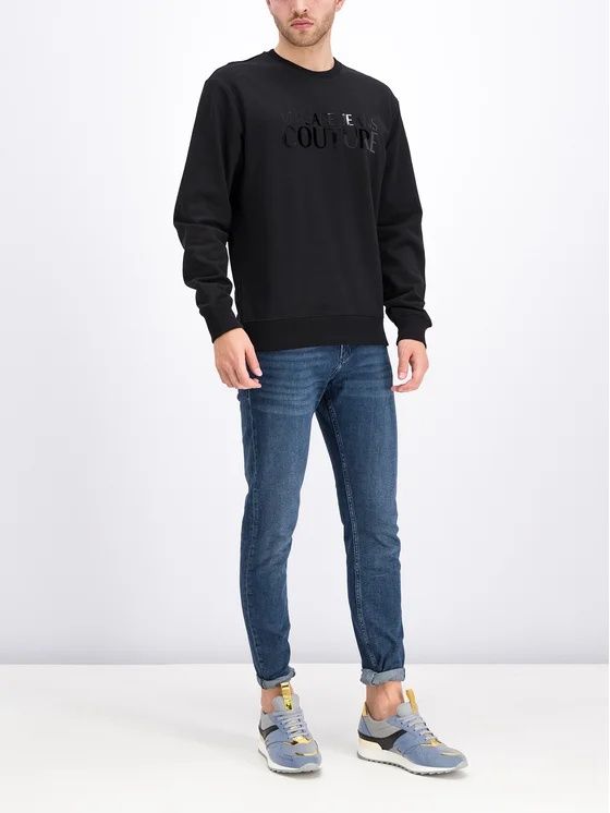 Мъжка блуза с дълъг ръкав Versace Jeans Couture Black Sweatshirt