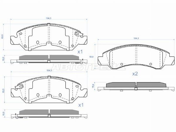 Колодки тормозные передние Новые Chevrolet Tahoe