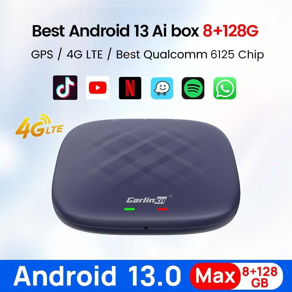 CarlinKit Android13 8 GB RAM 128GB ROM QCM6125 AndroidAutoAppleCarplay