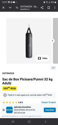 Sac de box cu stativ aproape nou