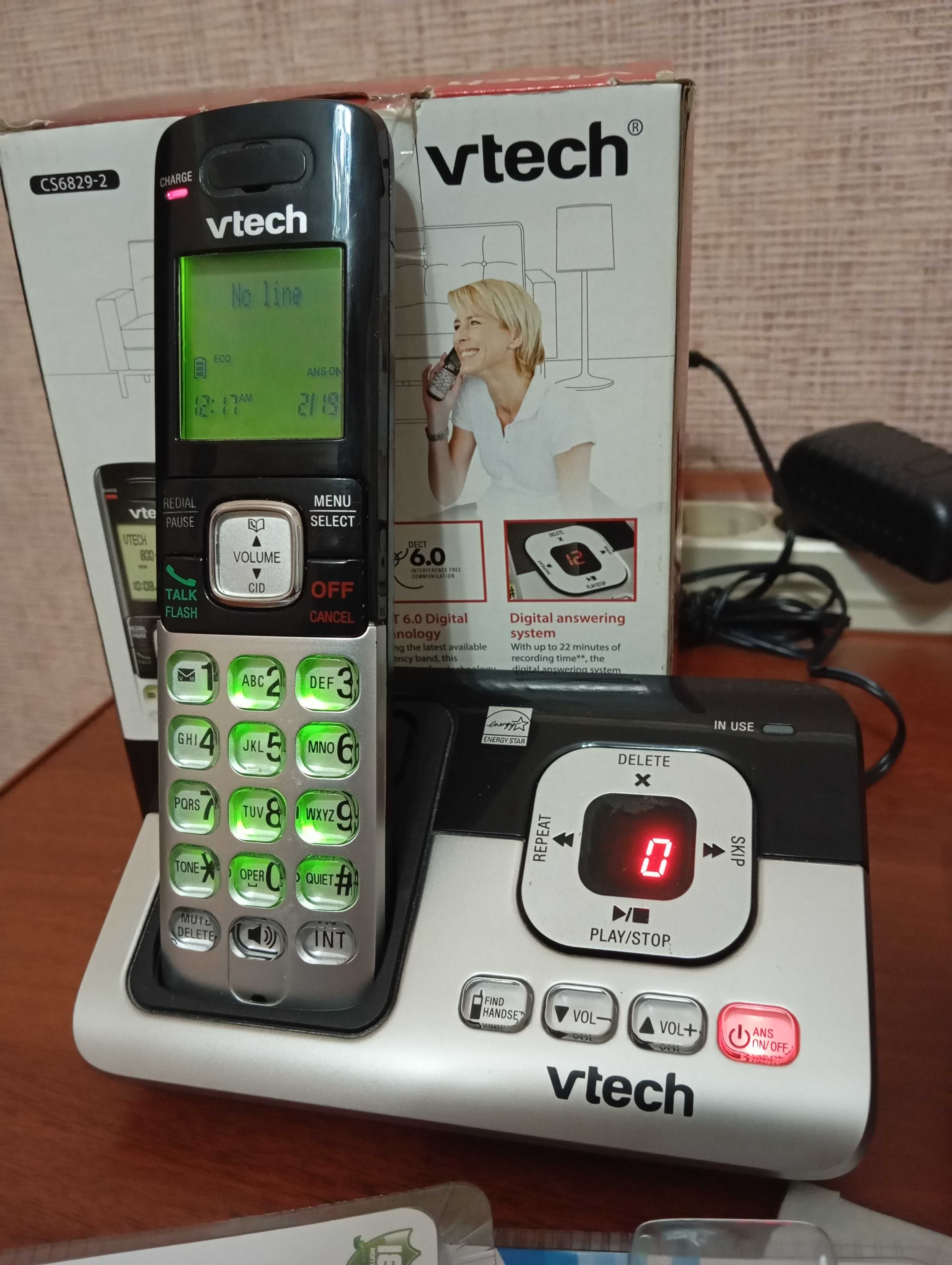 Продам радиотелефон VTECH две трубки на один телефонный номер.