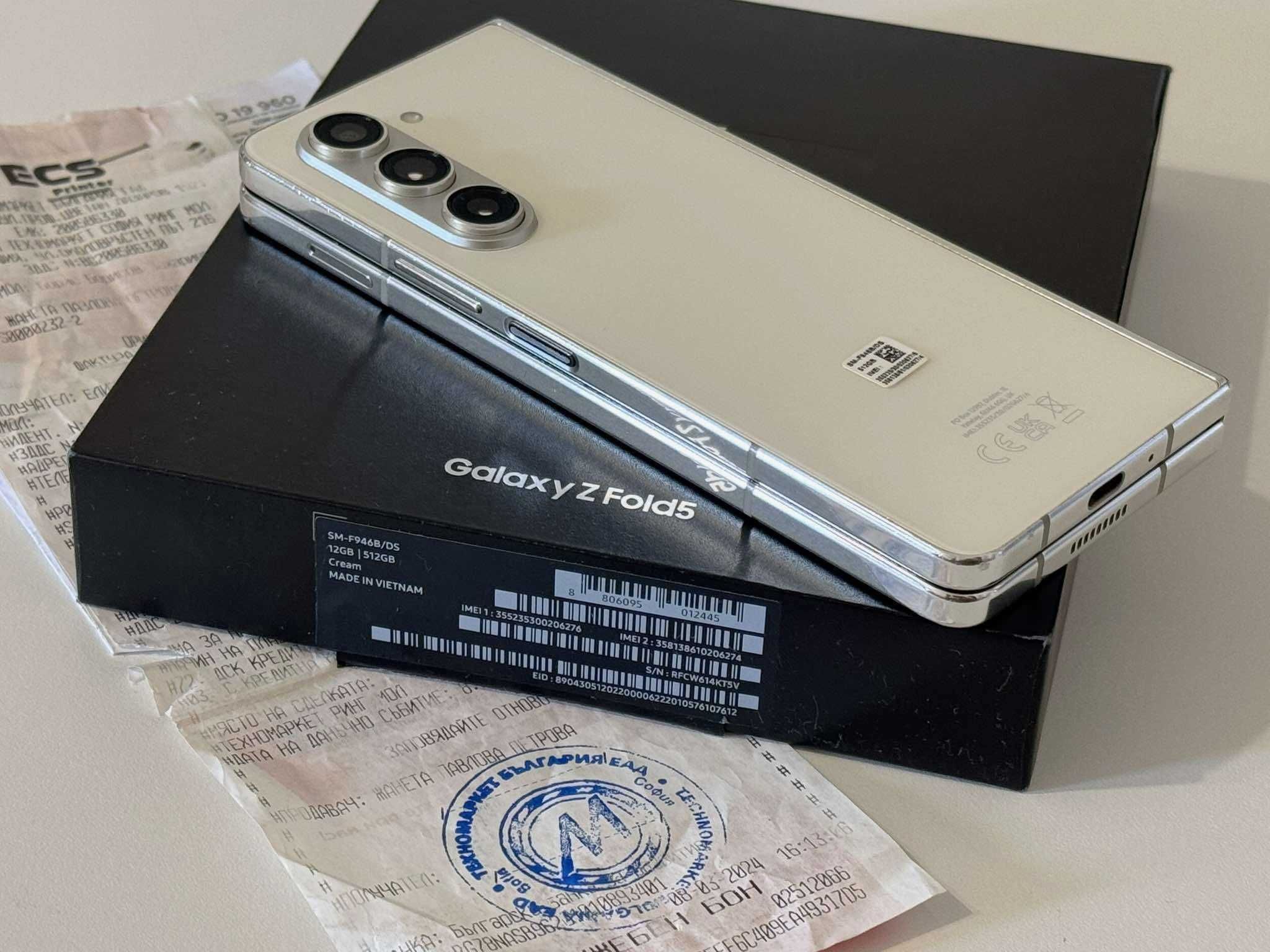 Бартер!Гаранция! Samsung Galaxy Fold 5 512GB Cream (Бял)