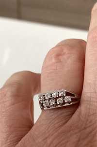 Superb inel vechi din 18k cu diamante naturale