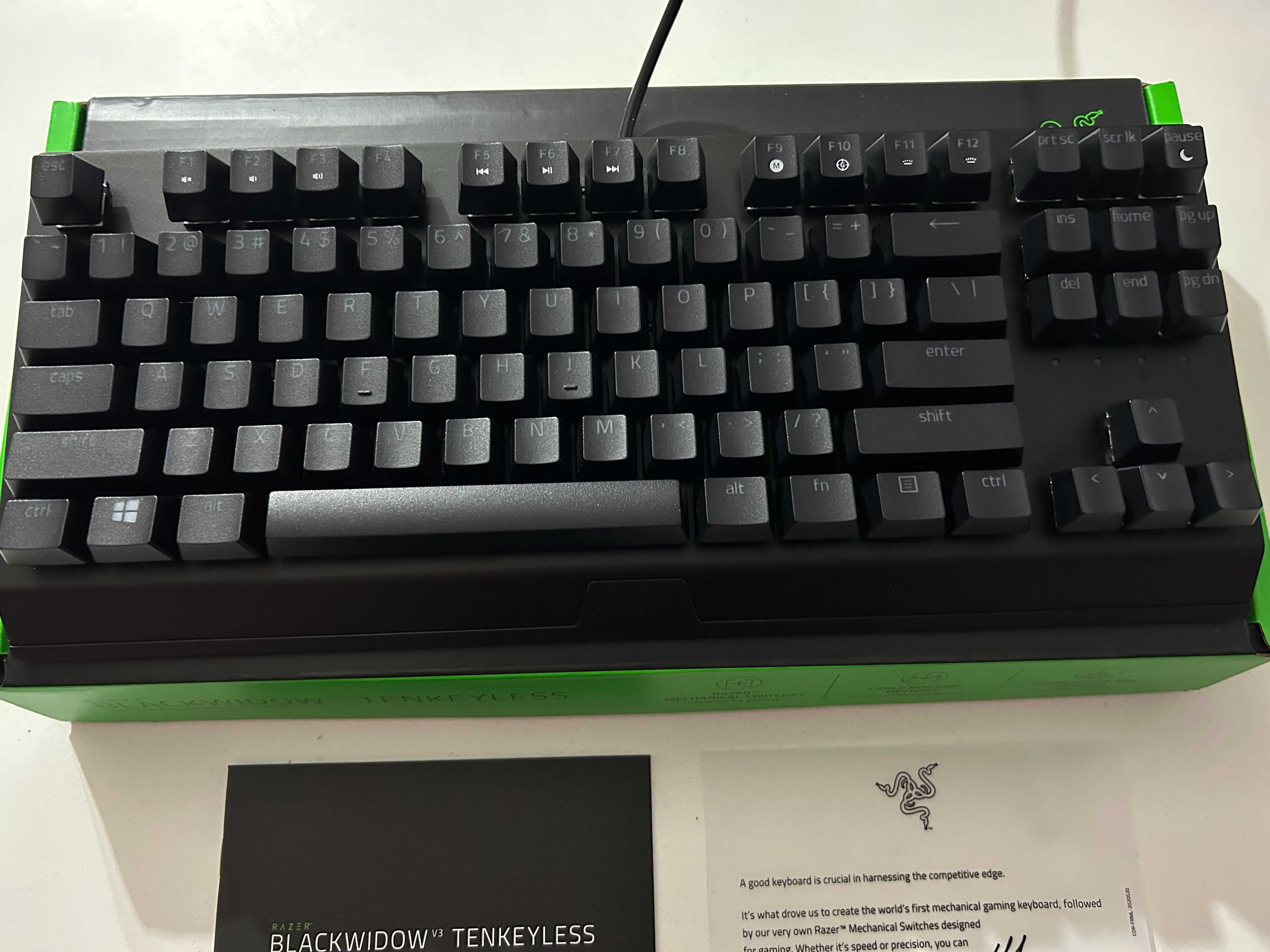 Геймърска механична клавиатура Razer BlackWidow V3 Tenkeyless Черна