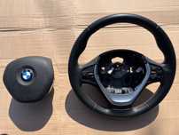 Volan + Airbag BMW Seria 1 2 3 4 gama F (cusaturi rosii)