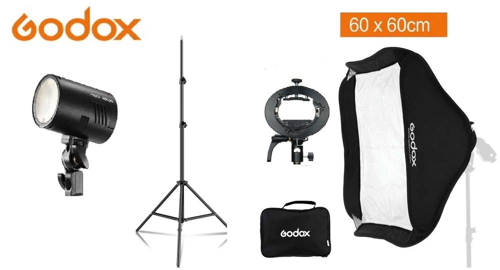 Вспышка Godox Witstro AD100Pro с поддержкой TTL + стойка + софтбокс