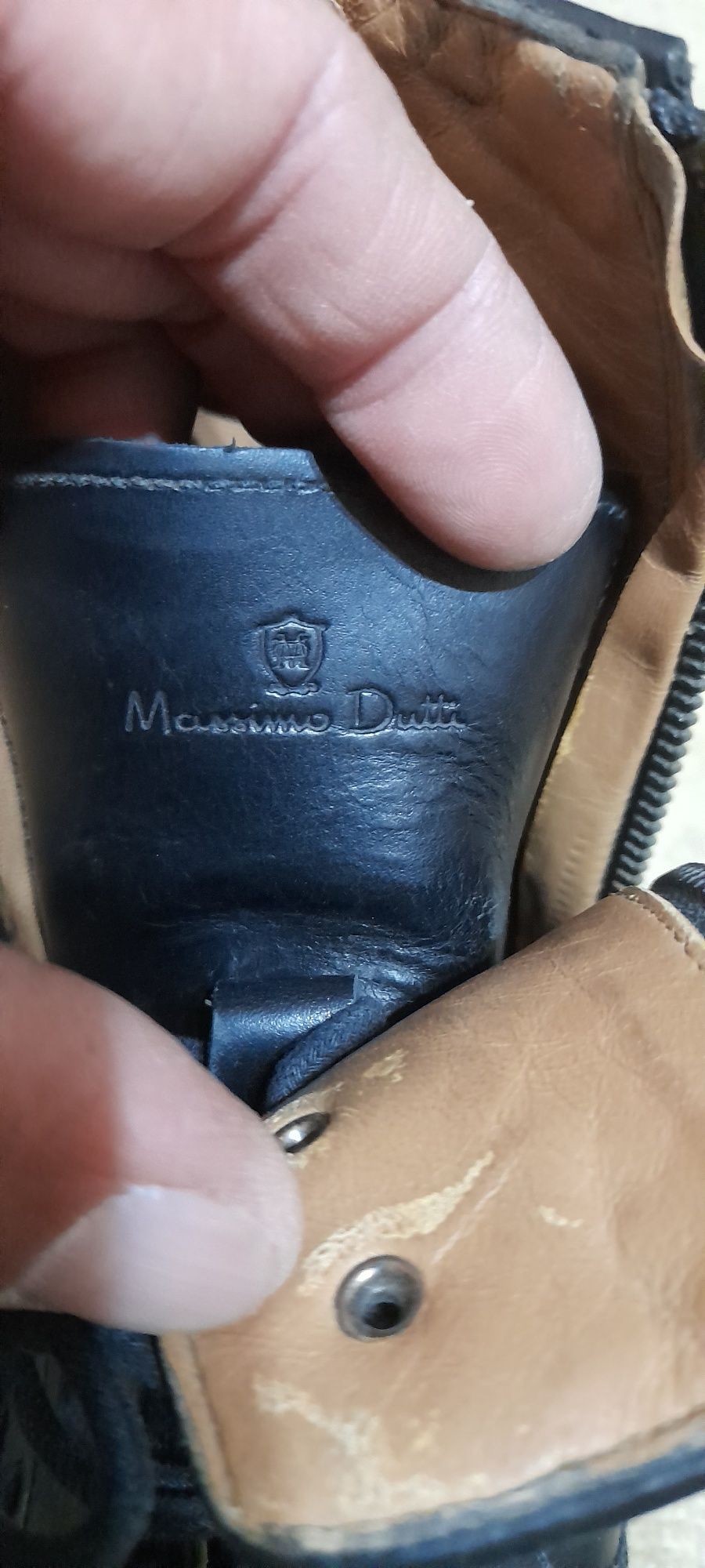 Кожаные ботинки Massimo Dutti