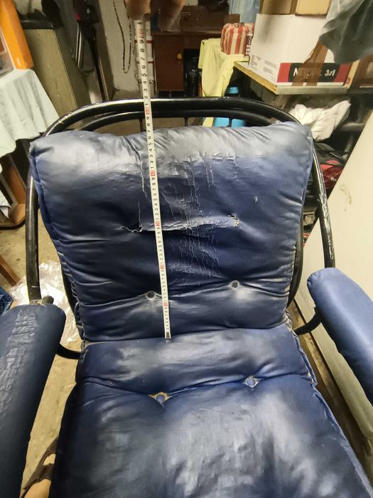 тръбен метален стол-кресло