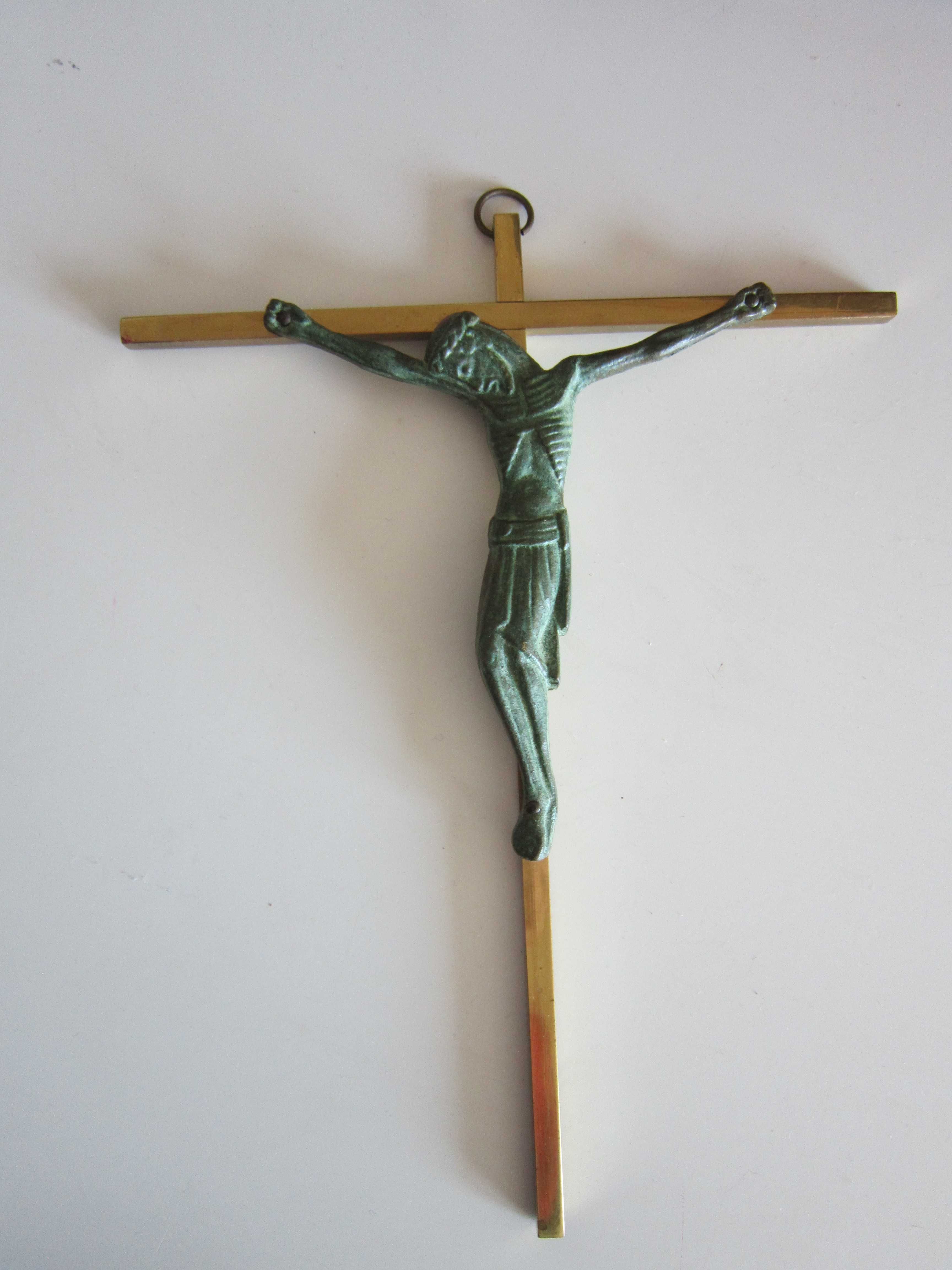 rar Cruce Crucifix Mid-Century Modern alama si bronz Germania'70