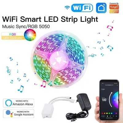 10 метра RGB LED лента WIFI, МОБИЛЕН контрол,дистанционно,декор,украса